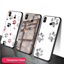 Funda de vidrio templado con huella de perro para Redmi Note 5, 6, 7, 8, 9 Pro, Note8T, Note9S, Redmi8, 9 2024 - compra barato