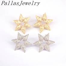 5Pairs, Star Ear Crystal Cz Pave Stud Earrings For Women Mothersday Birthday Gift Jewelry Earrrings 2024 - buy cheap