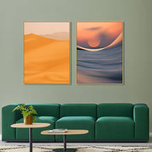 Orange Abstract Vintage Poster Desert Canvas Print Wall Photography Art Posters and Prints Wall Picture for Living Room Decor 2024 - buy cheap