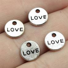 Wysiwyg 40 pçs 9mm amor tag encantos diy amor encantos para fazer jóias dupla face amor placa charme 2024 - compre barato