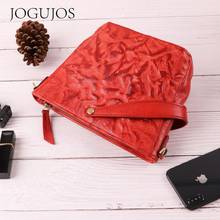 JOGUJOS Genuine Leather Women's Shoulder Messenger Bags Ladies Shoulder Bag Fashion Handbags Totes Bolsos Mujer Crossbody Bags 2024 - buy cheap