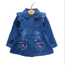 2018 Fashion Denim Jacket Top Outfits Coat Toddler Girls Cardigan Spring Autumn Kids Girls Casual Clothes Girl Jackets 1-4Y 2024 - buy cheap