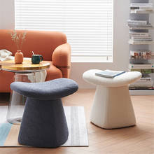 Nordic Living Room Stool Home Furniture Luxury Low Stool Modern Minimalist Creative Makeup Ottoman Wool Velvet Sitting Stools 2024 - buy cheap