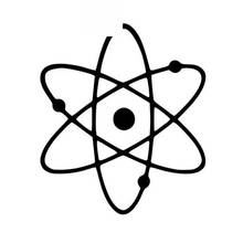 Mysterious Atom Symbol Personalized Car Sticker Personalized PVC Sticker Suitable for Various Models Black/White, 10CM * 9CM 2024 - buy cheap