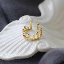 Modagirl joias fashion lava coroa ouro aberto anéis para mulheres unissex aço inoxidável anel de dedo ajustável presente para halloween 2024 - compre barato
