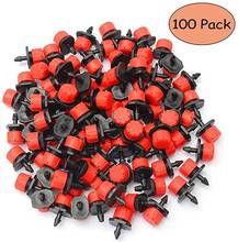 100pcs Adjustable Micro Drip Irrigation System Watering Sprinklers Anti-clogging Emitter Dripper Garden Supplies 1/4" Barb 2024 - buy cheap