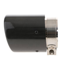 80mm-101mm Long Stainless Steel + Carbon Fiber Exhaust Muffler Pipe Replacement 2024 - buy cheap