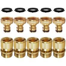 GTBL Garden Hose Quick Connect, 3/4 Inch GHT Solid Brass No-Leak Garden Hose Connector Fitting, Male and Female(5 Pairs) 2024 - buy cheap