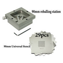 90MM Silver BGA Reballing Station Stencils Template Holder Foxture Jig With 29pcs Universal Stencis PCB Chip Soldering Repair 2024 - купить недорого