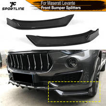 Aba do para-choque dianteiro separadora de laços, para portas maserati levante de 4 portas, 2016-2019, fibra de carbono, aparelhos frontal 2024 - compre barato