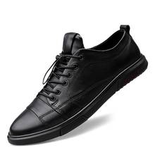Spring Autumn New Korean Tide Style Men Genuine Leather Business Board Shoes Male Lace-Up Sewing Casual Leather Shoes 20200328 2024 - buy cheap