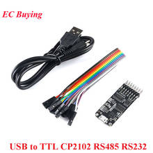 10-in-1 CP2102 USB to TTL Serial Module Multi-function Serial Port Board RS485 RS232 with Cable 0-30V 2024 - buy cheap