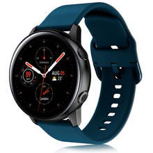 Active2 20 мм ремешок для часов Samsung Galaxy Watch Active 2 40 мм 44 мм Ремешки для наручных часов силиконовый спортивный браслет 2024 - купить недорого