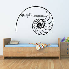 Science-Mathematics Wall Decals Fibonacci spiral golden ratio 1.618... Math Stickers Vinyl Art Bedroom Classroom Wall Decor G992 2024 - buy cheap