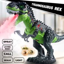 large Spray Dinosaur Tyrannosaurus Robot Model Cartoon Animal Electric Sounds Walking Dinosaurio Educational toy Kids Toys 2024 - buy cheap