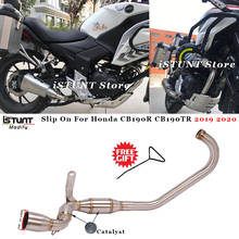 Slip On For Honda CB190R CB190TR  2019 2020 Motorcycle Exhaust Muffler Escape Modified Front Middle Link Pipe With Catalyst Tube 2024 - buy cheap