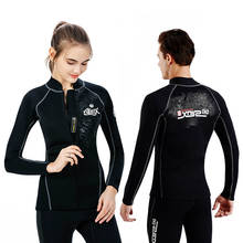 Chaqueta de neopreno de 2mm para hombre y mujer, traje de baño térmico de manga larga a prueba de Sol, para surf y esnórquel, Unisex 2024 - compra barato