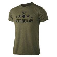 Fitness Tee Join The Kettlebellion Military Green Men's Kettlebell Triblend Workout 2020 Fashion Cool Summer T Shirt 2024 - buy cheap