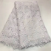 2020 Latest White Guipure Lace Embroiderey French African Cord Lace Fabric High Quality Nigerian Lace Fabric For Wedding LR9120A 2024 - buy cheap