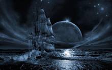 JMINE Div 5D Sailboat sea ocean moon night Full Diamond Painting cross stitch kits art Scenic 3D paint by diamonds 2024 - buy cheap