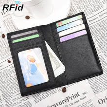 Rfid Blocking Credit Card Holder Men's Leather Wallet Case Cardholder Protection Purse With Photos & Coint Pocket 2024 - buy cheap