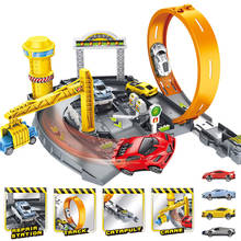Children'S Car Track Toy DIY Model Construction Track Assembly Car Parking Lot Engineering Car Toy Children'S Assembly Car Gift 2024 - buy cheap