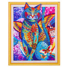 New 5d diamond painting animal cat diamond embroidery cross stitch 2024 - buy cheap