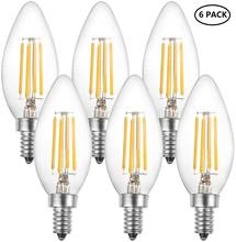 Edison Bulb Vintage Lampada Retro Decor Incandescent Ampoule 40W 220V C35 Candle LED Filament Light Bulb for Chandelier (6 PACK) 2024 - buy cheap