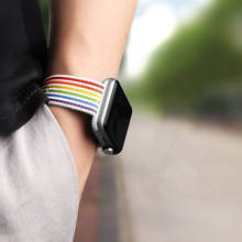 Нейлоновый ремешок для Apple Watch band 44 мм 40 мм iWatch Band 38 мм 42 мм спортивный тканевый браслет для часов Apple watch 5 4 3 2 1 38 2024 - купить недорого