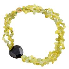 Ожерелье GG, 20 дюймов, 4 нити, натуральный нефрит, оливковый и зеленый агат 2024 - купить недорого