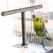 Portable Pet Parrot Stand Paw Grinding Training Wooden Toy Bird Cage Swing Perch Swings Cage with Toys Bird Supplies 2024 - купить недорого