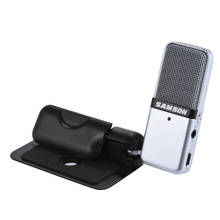 Microfone samson go original, portátil, usb, condensador, gravação, microfone para computador e notebook play, com caixa de varejo 2024 - compre barato