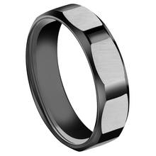 6mm Stainless Steel Wedding Bands for Men Male Black Color Punk Rock Sports Ring Boys Geometric Finger Ring Jewelry Gifts 2024 - buy cheap