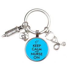 New Fashion Doctor Nurse Glass Stethoscope Alloy Key Ring Medical Bag Men Women Key Chain Bag Charm Love Souvenir Gifts 2024 - buy cheap