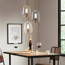 Lámpara colgante de cristal para comedor, luz LED creativa nórdica, Simple, para Bar, cafetería, decoración interior 2024 - compra barato