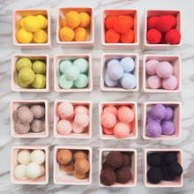 Wool Felt Balls Round10pcs/Lot Poms Mixed Color Wholesale 18 DIY Handmade Craft Supplies For Kinder 2024 - buy cheap