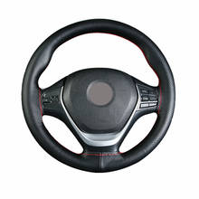 Capa universal para volante de carro, trança de couro artificial antiderrapante, 37-38 cm, com agulha e linha 2024 - compre barato