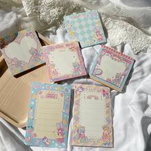 50 Sheets Cute Retro Bear Rabbit Memo Pad Girl Diary DIY Decorative Sticky Notes School Notebook Stationery Note Paper 2024 - buy cheap