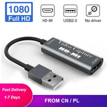 HD-MI placa de captura vídeo usb2.0 leve portátil HD-MI gravador vídeo ao vivo jogo placa captura para portátil ps4 streaming ao vivo 2024 - compre barato
