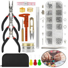 1 Set Metal DIY Jewelry Making Wire Starter Kit With 12 Styles Of Jewelry Findings Beading Wire Cutter Pliers Needles 2024 - buy cheap