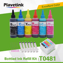 Plavetink T0481 Refillable Ink Cartridge For Epson Stylus Photo R200 R220 R300 R300M Printer + 6×100ml Bottle Refill ink Kit 2024 - buy cheap