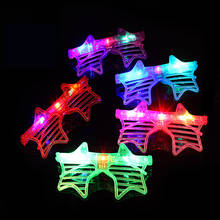 Fashion Wedding Supplies 20pcs New Flashing Led Glasses Five-pointed Star Light Glowing Plastic Toys For Party,special Shape 2024 - buy cheap