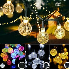 50 LEDs 10m Crystal Ball Solar Light Outdoor String Lamps Fairy Light Bulb Outdoor Garden Party Summer Festoon Ball Bulbs Lamps 2024 - buy cheap