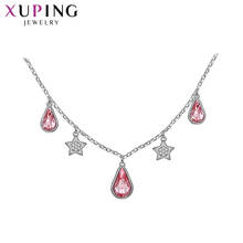 Xuping  Jewelry Water Shape Crystals Pendant with High Quality Rhodium Plated for Women  Luxury Wedding Gifts 40432 2024 - buy cheap