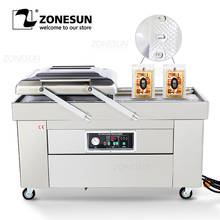 ZONESUN Automatic Double Chamber Vacuum Packaging Machine Vacuum Printing Sealing Machine Vacuum Packer Food Bags Sealer 2024 - купить недорого