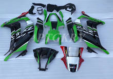 Novo kit carenagem da motocicleta abs apto para kawasaki ninja zx10r 2011 2012 2013 2014 2015 conjunto carroçaria personalizado verde preto 2024 - compre barato