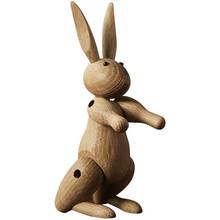 Shgo figura de coelho de madeira, ornamentos para decoração de casa, modelo flexível de coelho, perfeito para presente ou colecionar 2024 - compre barato
