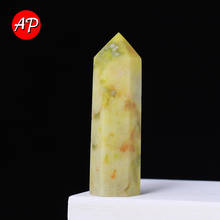 5-8cm Natural Quartz Gemstone Point Green Jade Crystal Wand Reiki Healing Chakra Rock Decoration Diy Gift 2024 - buy cheap