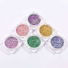 Juego de 6 frascos de lentejuelas ultrafinas 3D de colores mezclados, purpurina brillante para uñas, adornos para manicura TRP45 2024 - compra barato