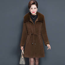 Jaqueta de inverno feminina 2019, casaco de pele de ovelha falsa, de meia-idade, quente, grossa, plus size 1575 2024 - compre barato